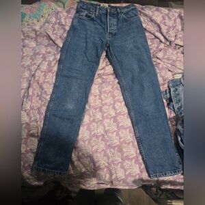 Sezane Indigo Straight Leg Jeans